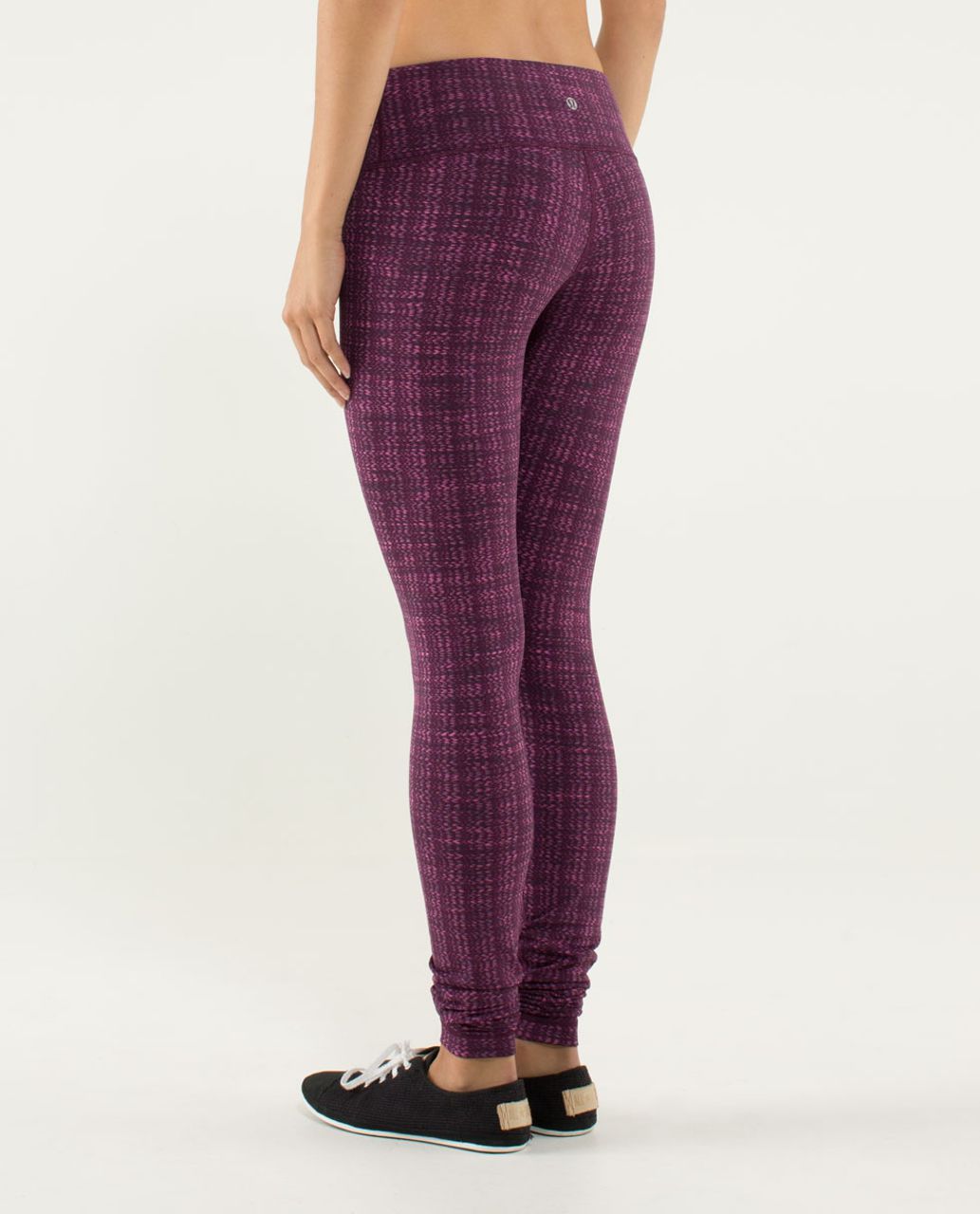 Lululemon Wunder Under Ziggy Wee September Plum Crop And Textured Leggings  Size2