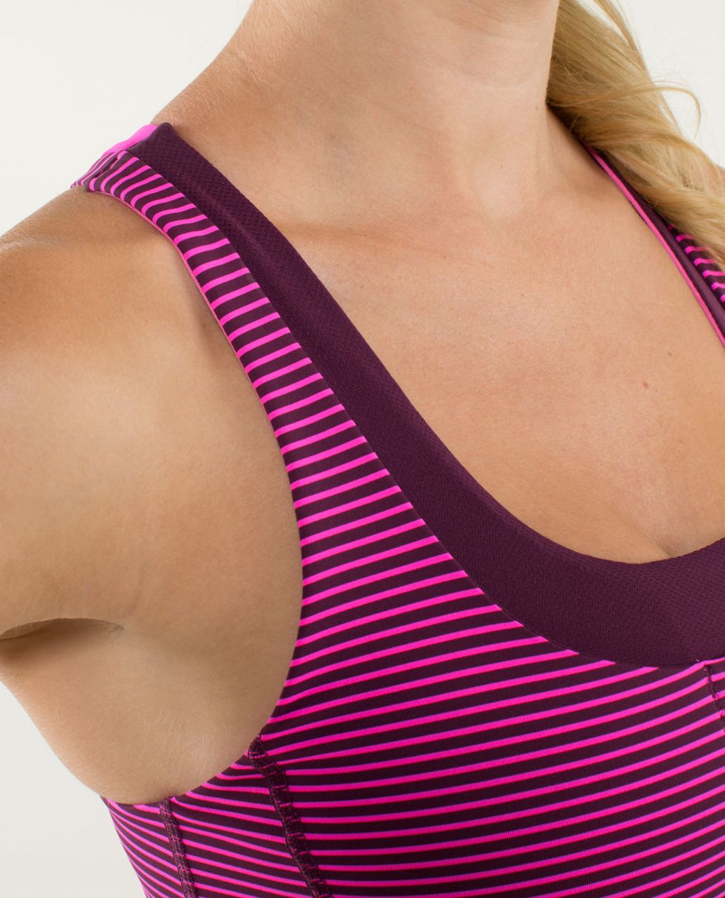 Lululemon Stuff Your Bra Tank II - Hyper Stripe Raspberry Glo Light / Raspberry Glo Light / Plum