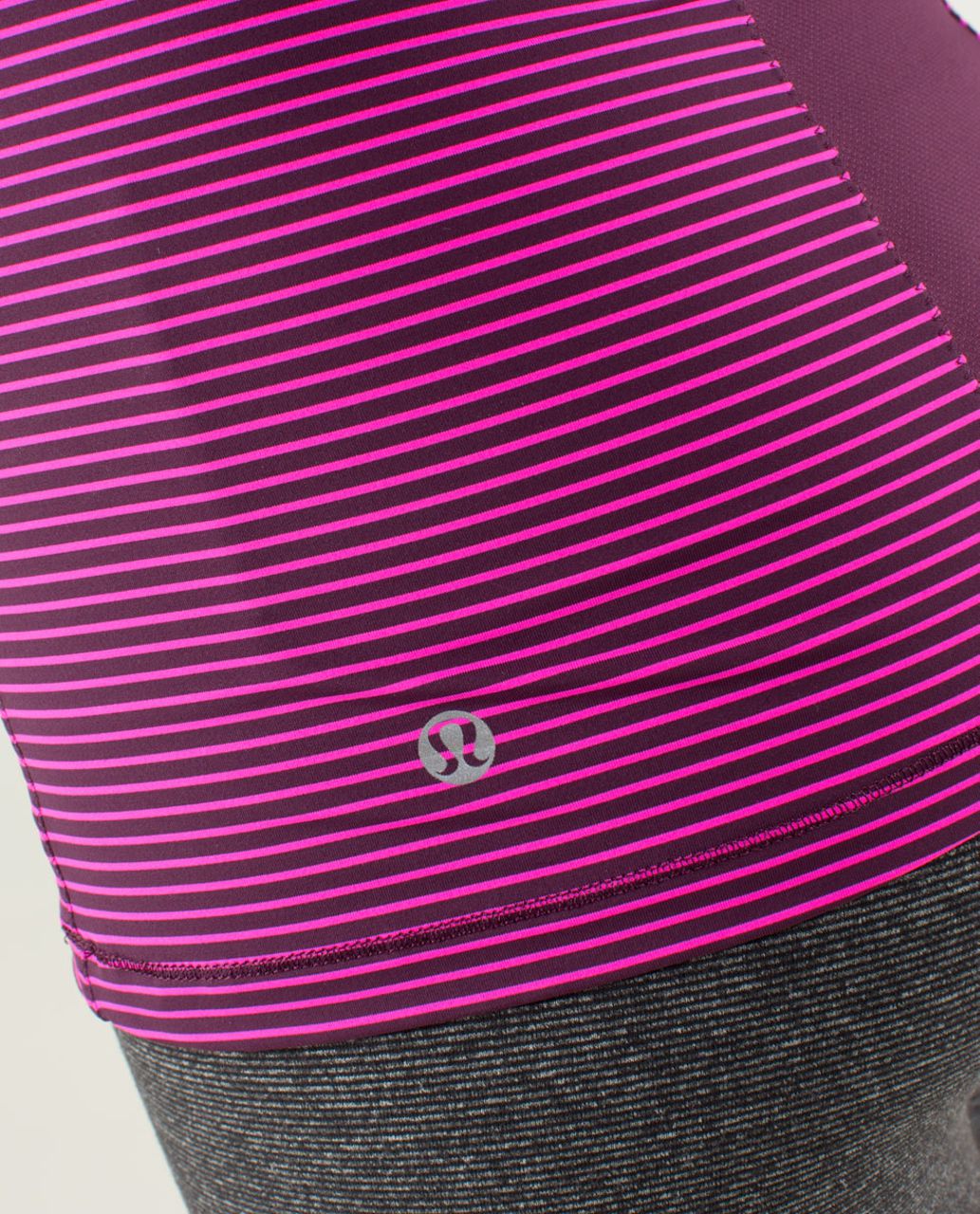 Lululemon Stuff Your Bra Tank II - Hyper Stripe Raspberry Glo Light / Raspberry Glo Light / Plum