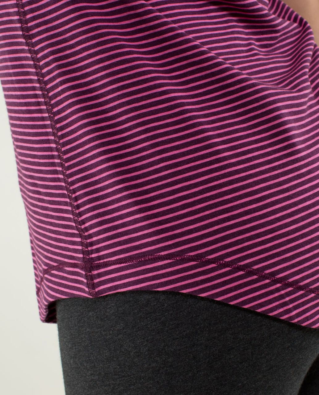 Lululemon Dhyana Short Sleeve - Hyper Stripe Afterglo / Afterglo