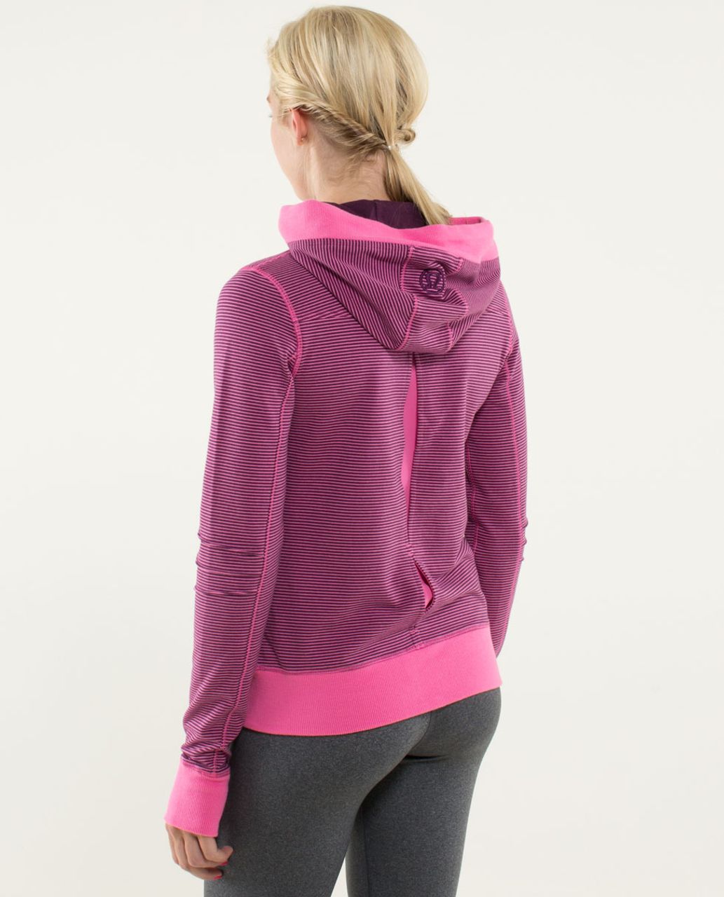 Lululemon Bliss Break Hoodie - Wagon Stripe Plum Afterglo / Plum / Afterglo