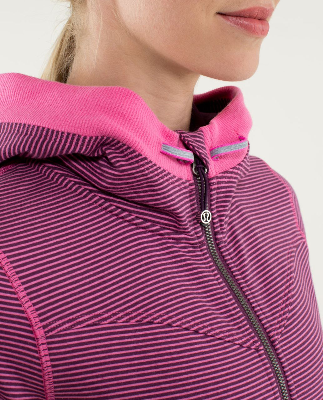 Lululemon Bliss Break Hoodie - Wagon Stripe Plum Afterglo / Plum / Afterglo