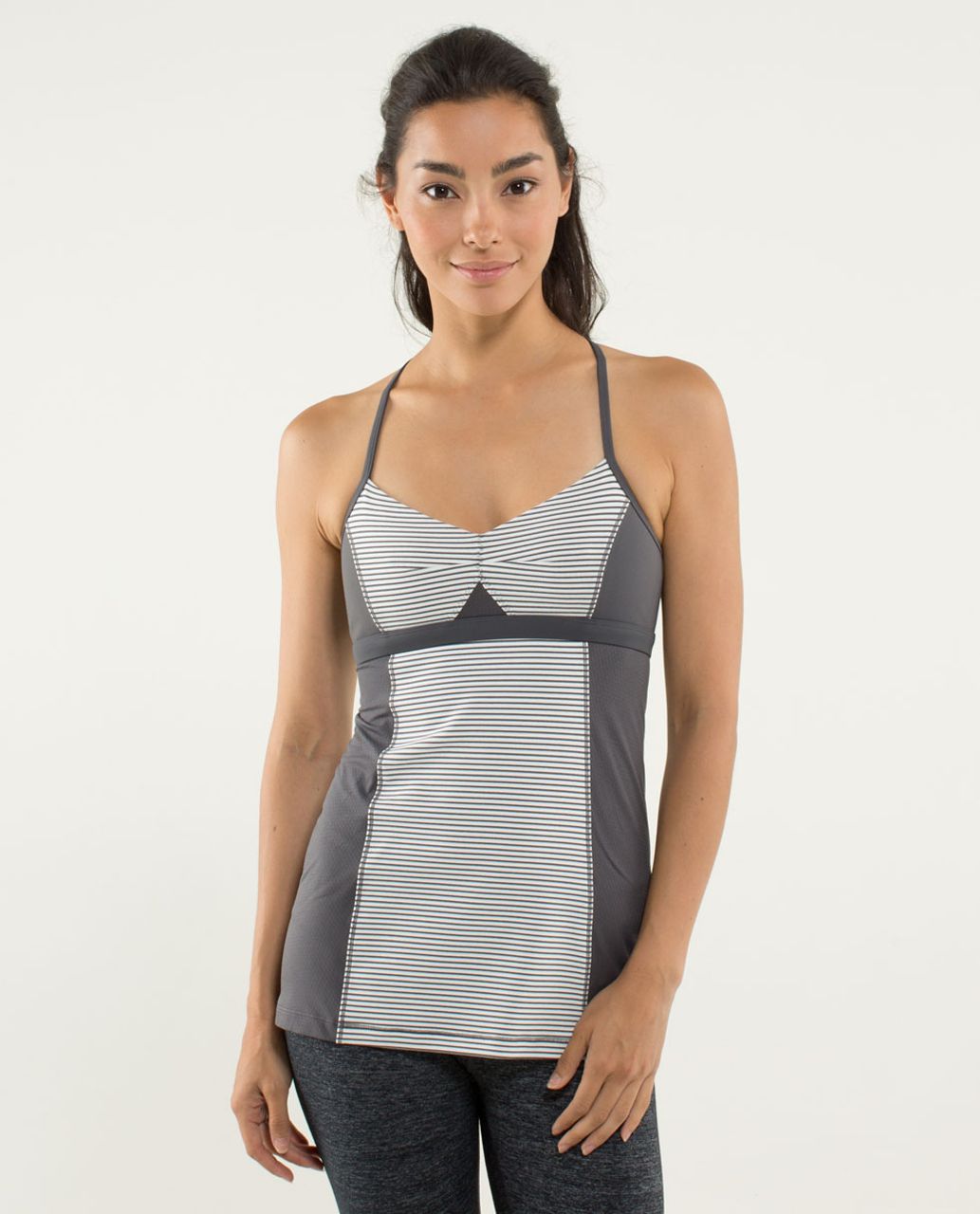 Lululemon Bend & Flow Tank - Hyper Stripe Angel Wing / Soot Light