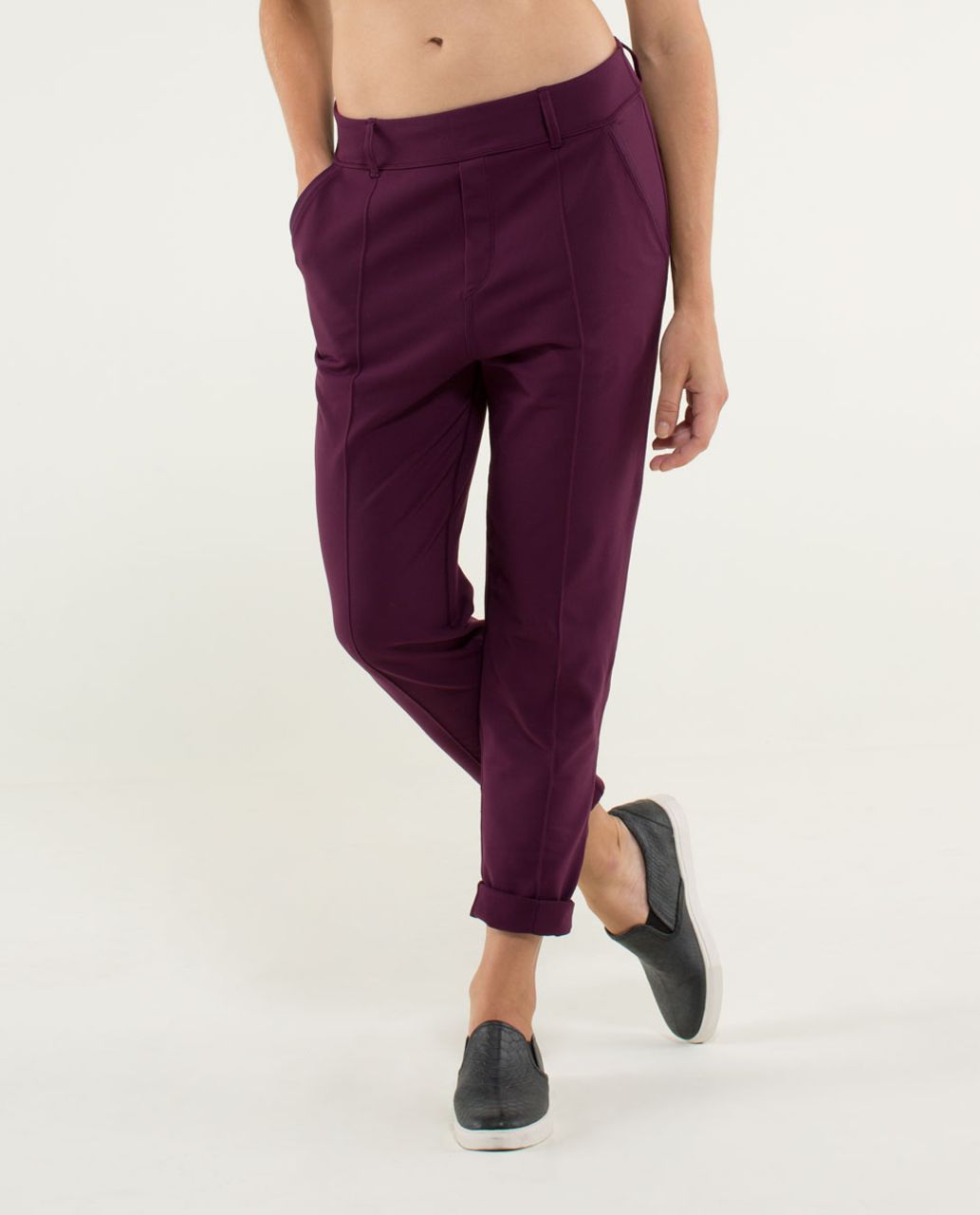 Lululemon Trouser Pant - Plum / Hyper Stripe Raspberry Glo Light