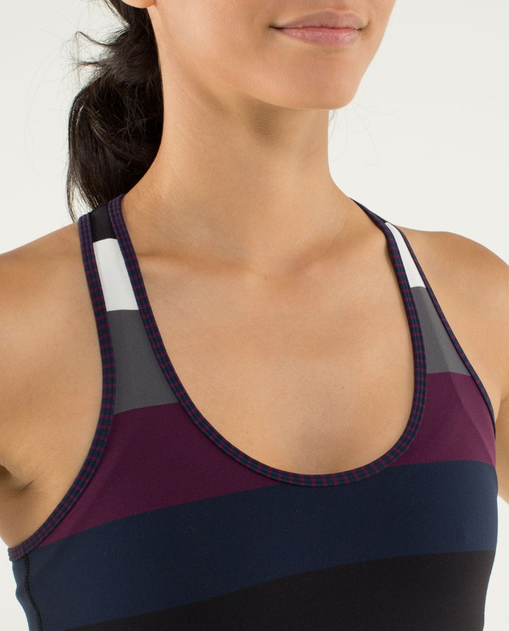 Lululemon Cool Racerback - Pow Stripe Angel Wing / Hyper Stripe Plum