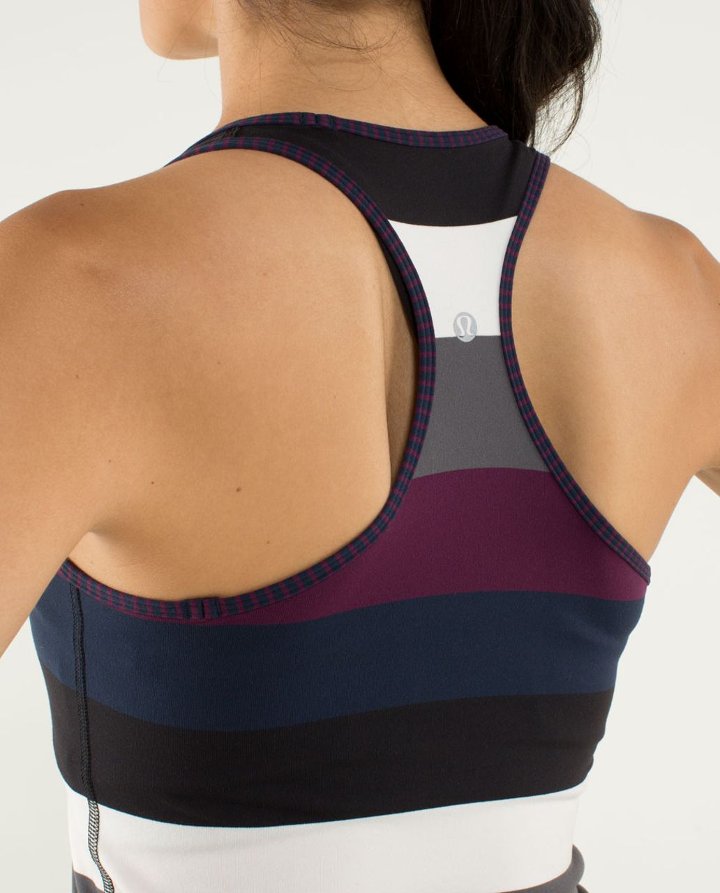 Lululemon Cool Racerback - Pow Stripe Angel Wing / Hyper Stripe Plum