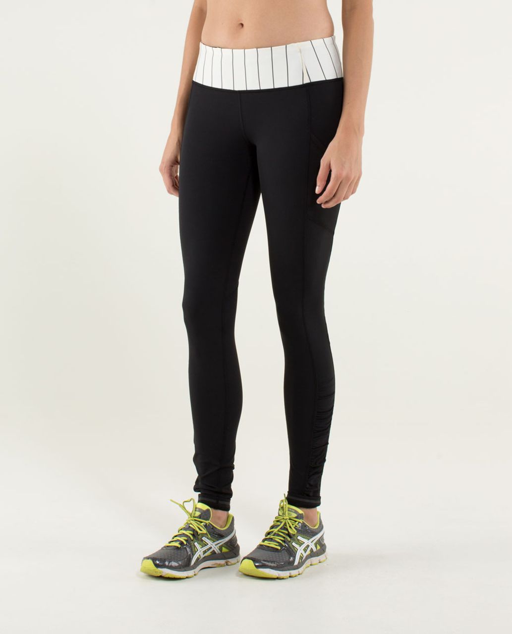 Lululemon Speed Tight *Cozy - Black / Slalom Stripe Angel Wing