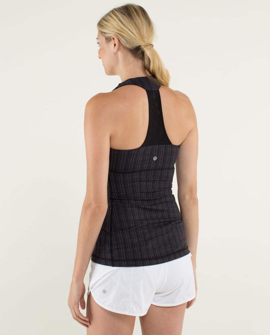 Lululemon Scoop Neck Tank *Luon Light - Ziggy Wee September Black / Black