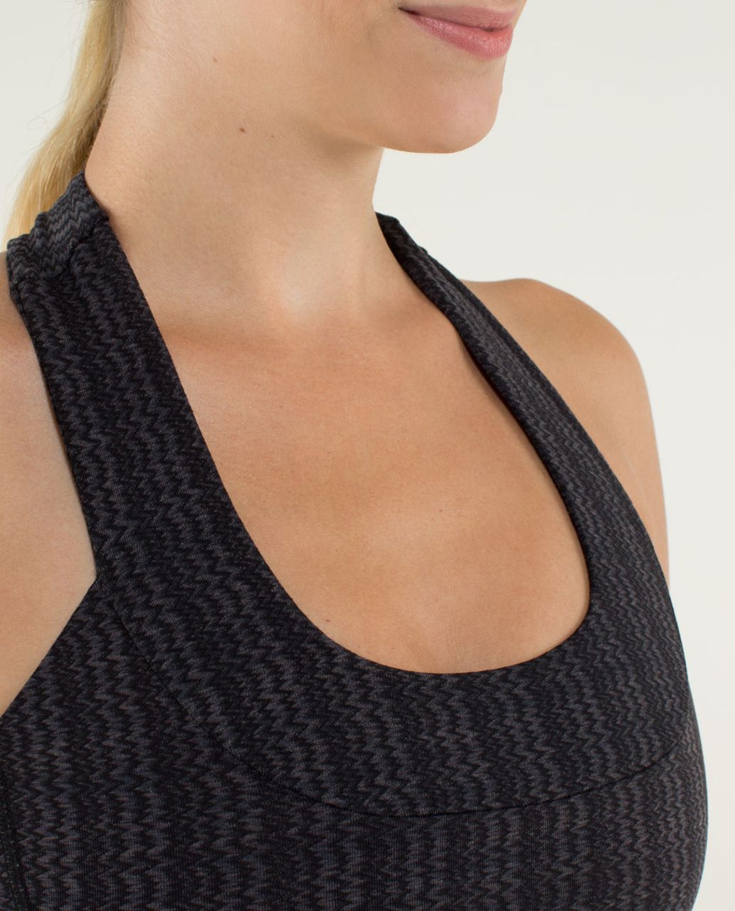 Lululemon Scoop Neck Tank *Luon Light - Ziggy Wee September Black / Black