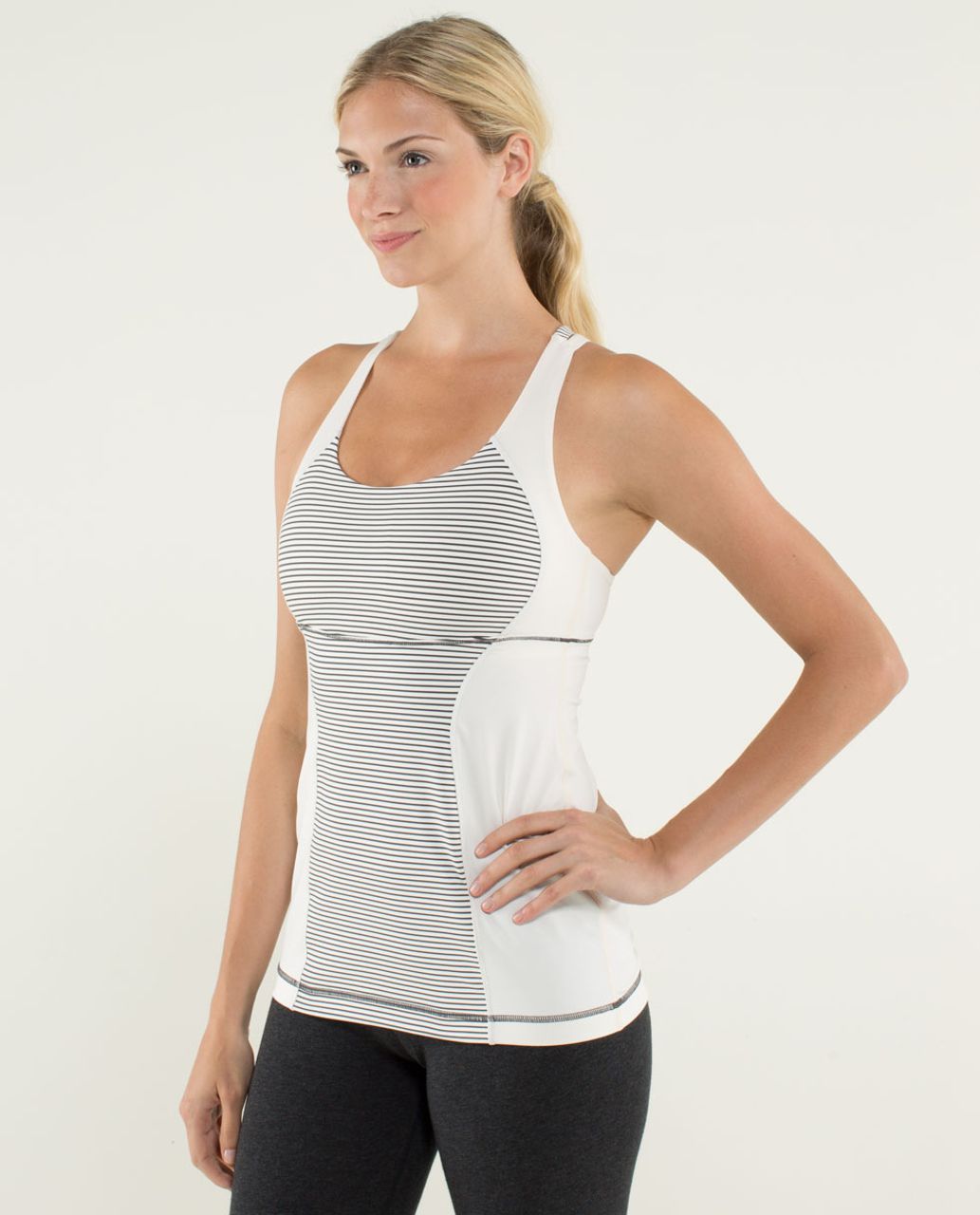 Lululemon Energy Tank - Hyper Stripe Angel Wing / Angel Wing