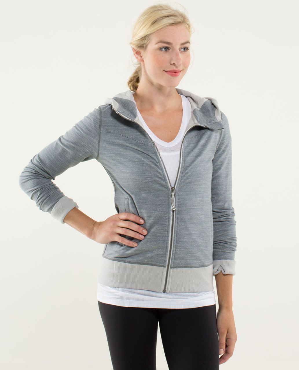 LULULEMON Heathered Black Grey Athletic Lightweigh