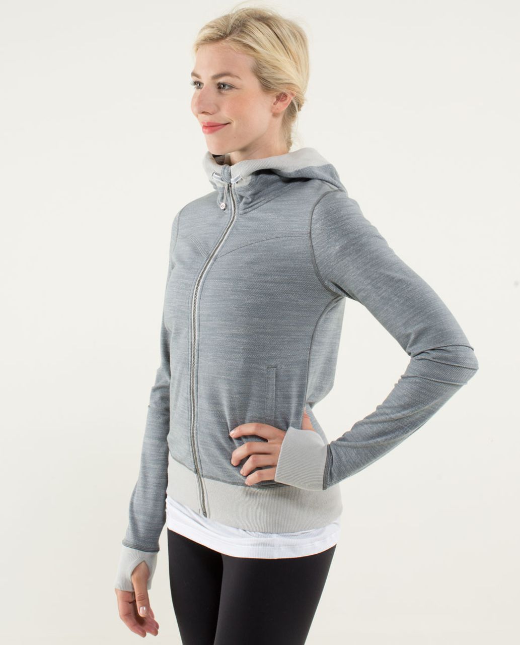 LULULEMON Heathered Black Grey Athletic Lightweigh