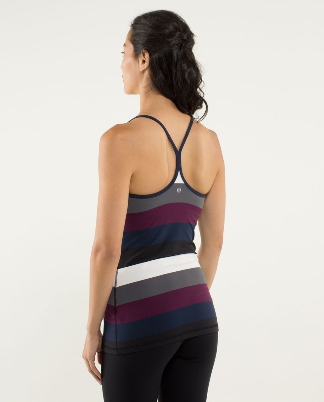 Lululemon Power Y Tank *Luon Light - Pow Stripe Angel Wing / Inkwell