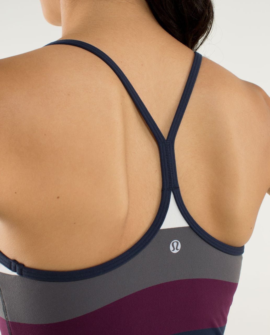 Lululemon Power Y Tank *Luon Light - Pow Stripe Angel Wing / Inkwell