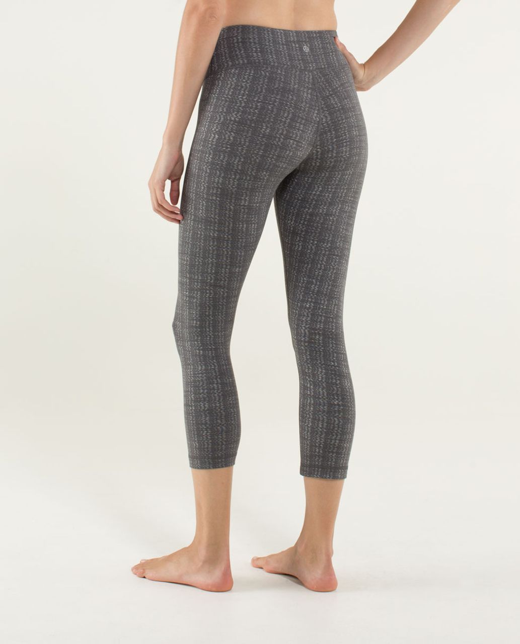 Lululemon Wunder Under Crop *Textured - Ziggy Wee October Angel Wing / Soot Light