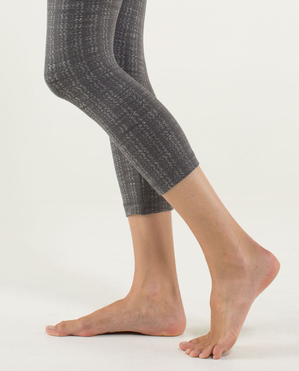 Lululemon Wunder Under Crop *Textured - Ziggy Wee October Angel Wing / Soot Light