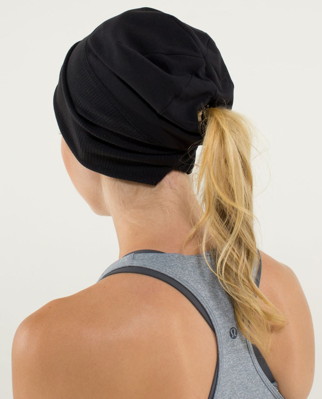 Lululemon Run With Me Toque - Mini Hyper Stripe Black / Black