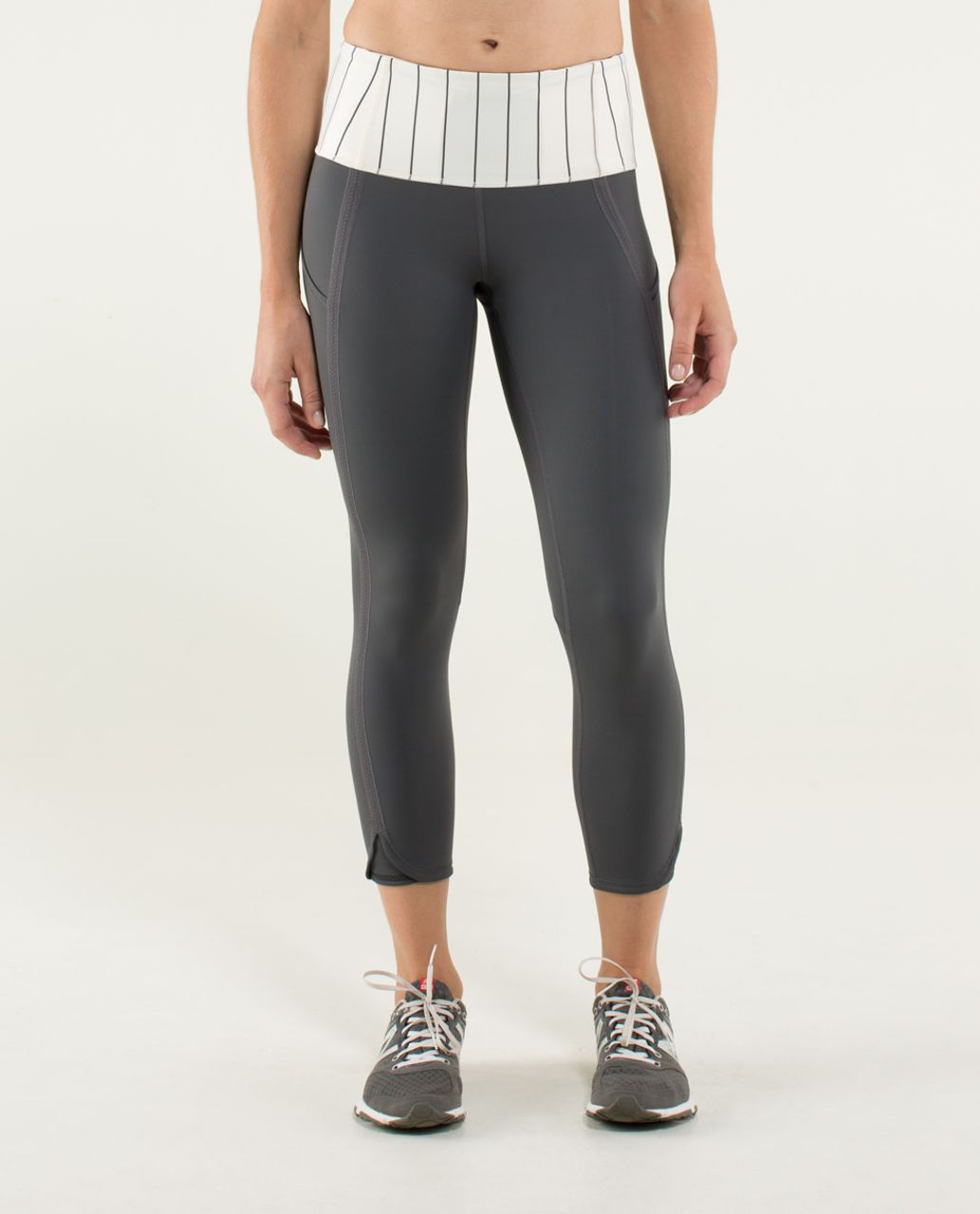 Lululemon Can't Stop Crop - Soot Light / Slalom Stripe Angel Wing / Wee Are From Space October Angel Wing