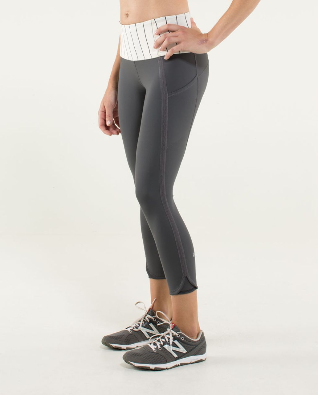 Lululemon Can't Stop Crop - Soot Light / Slalom Stripe Angel Wing / Wee Are From Space October Angel Wing