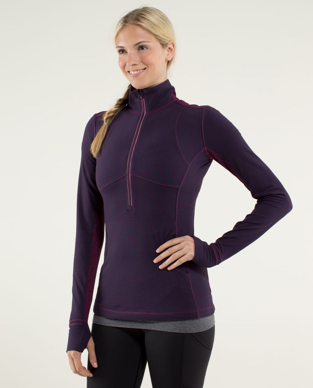 Lululemon Star Runner Pullover - Hyper Stripe Plum / Plum