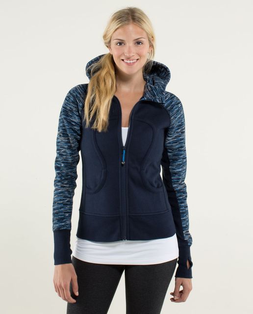 NWT Lululemon Scuba Hoodie III Heathered Marled Black Grape Blue Jacket -  Size 2