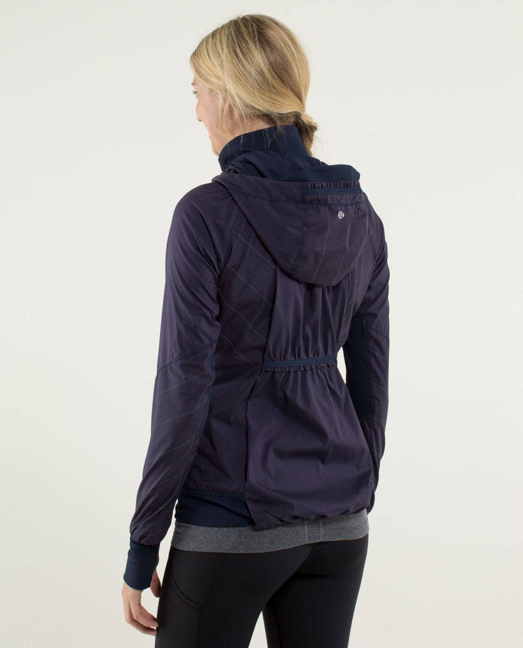 Lululemon She's Swift Jacket - Hyper Stripe Reflective Plum / Inkwell