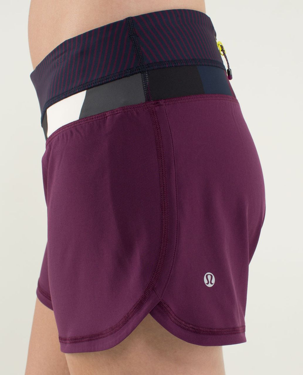 Lululemon Groovy Run Short - Plum / Pow Stripe Angel Wing / Hyper Stripe Plum