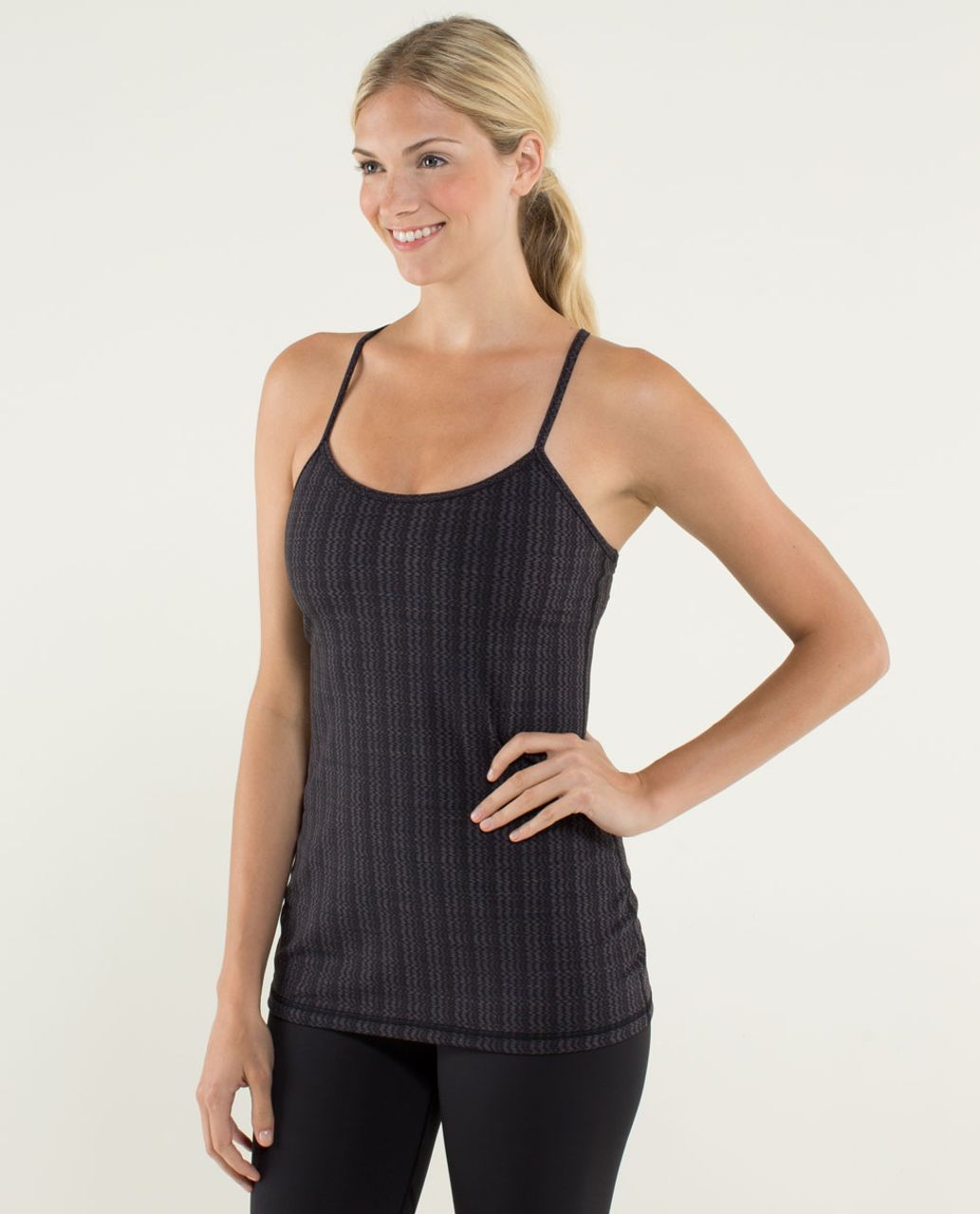 Lululemon Power Y Tank *Luon Light - Ziggy Wee September Black / Black