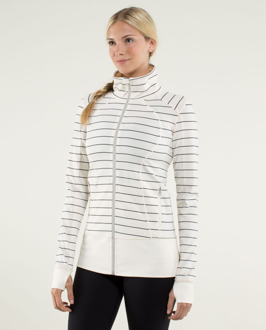 Lululemon Nice Asana Jacket - Slalom Stripe Angel Wing / Angel Wing