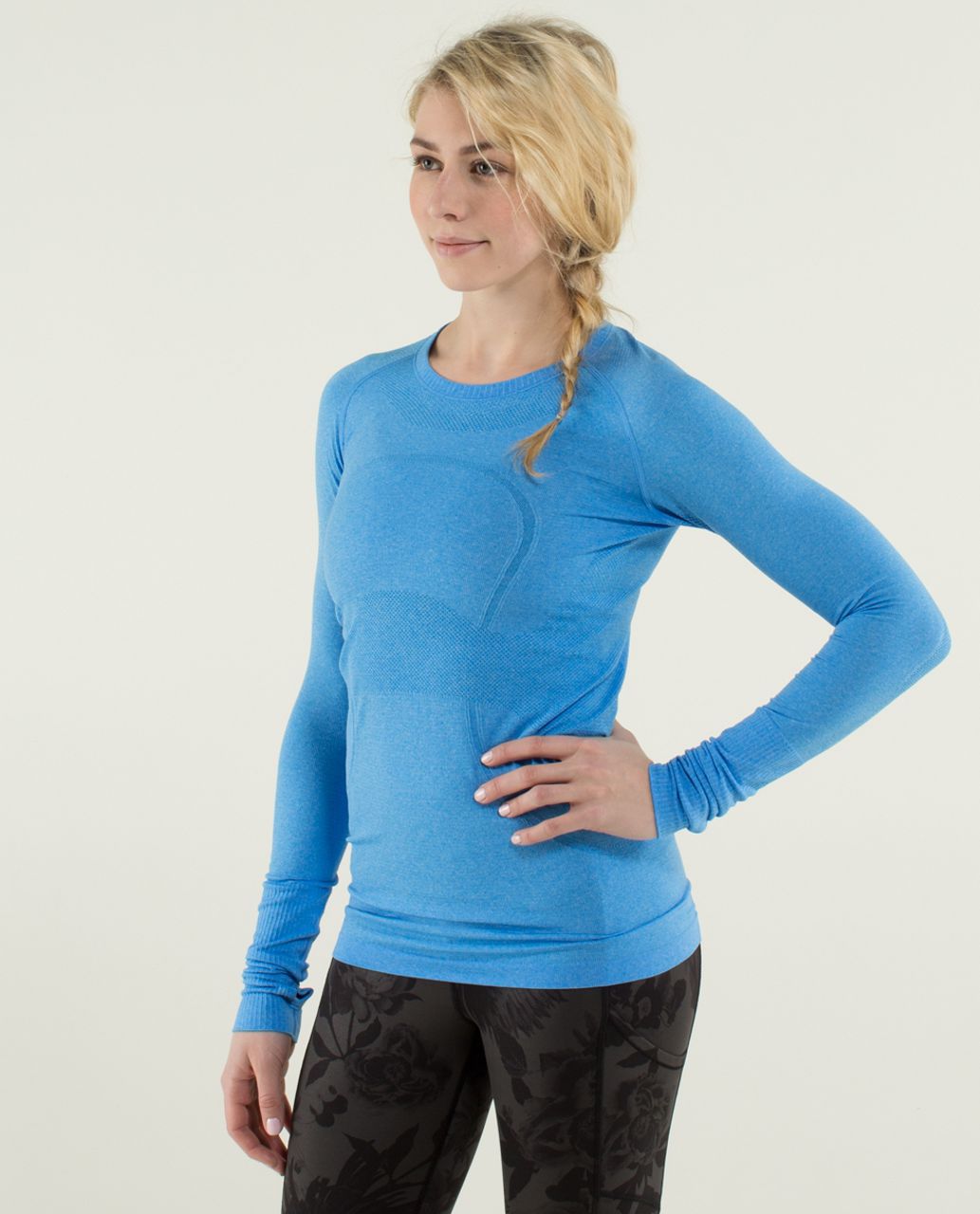 Lululemon Run:  Swiftly Tech Long Sleeve - Heathered Cornflower