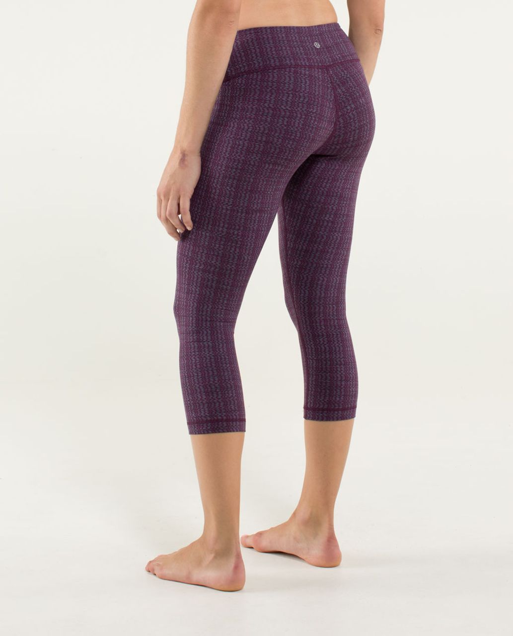 Lululemon Wunder Under Ziggy Wee September Plum Crop And Textured Leggings  Size2