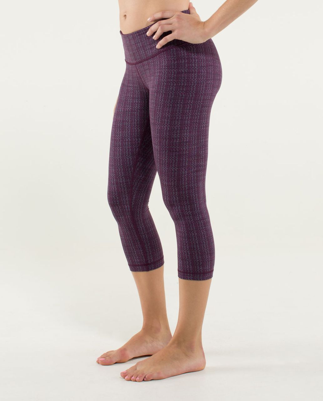 Lululemon Wunder Under Crop *Textured - Ziggy Wee September Plum