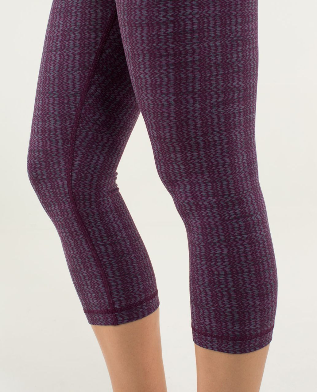 Lululemon Wunder Under Ziggy Wee September Plum Crop And Textured Leggings  Size2