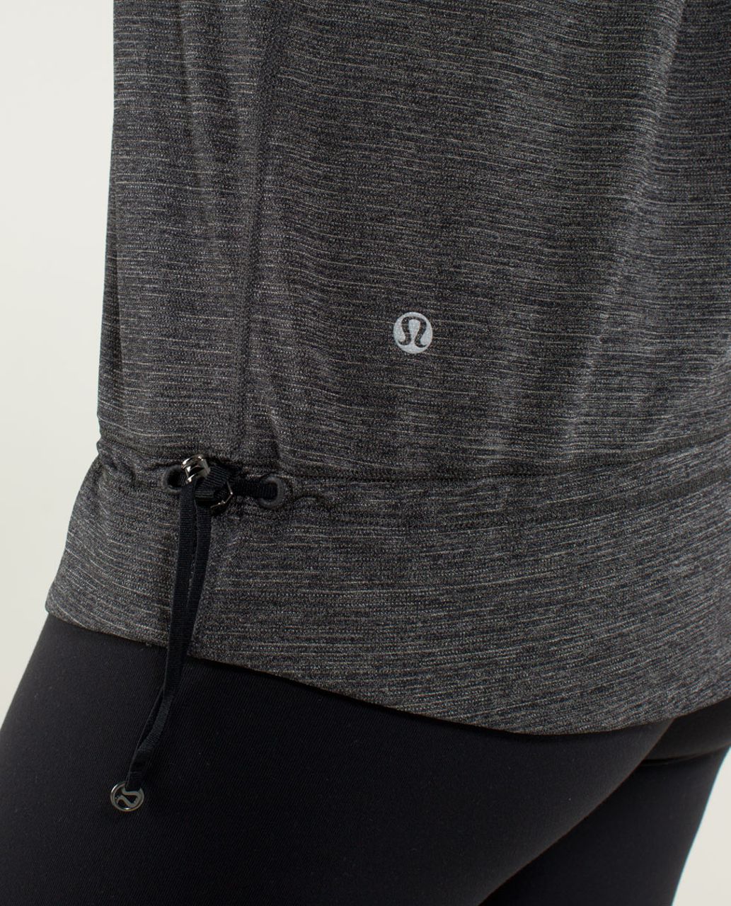 Lululemon Rest Less Tank - Heathered Black / Hyper Stripe Black / Slalom Stripe Black