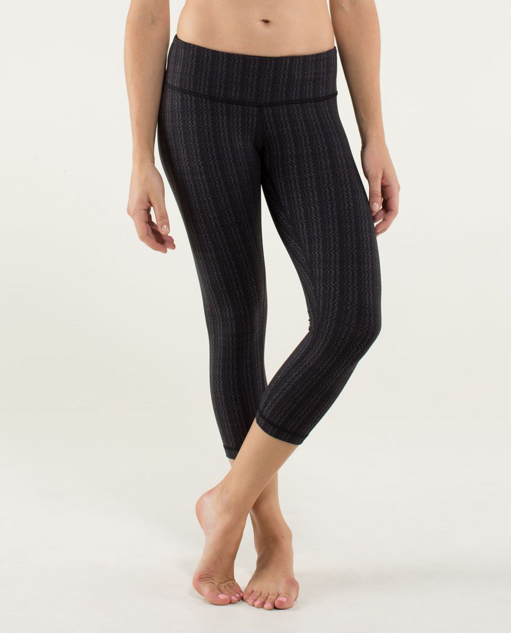 Lululemon Wunder Under Crop - Ziggy Wee September Black / Black