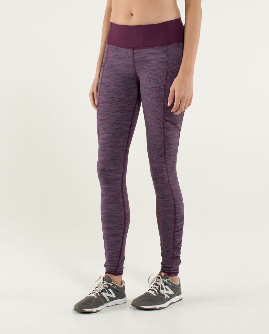 Lululemon Speed Tight *Cozy - Black / Hyper Stripe Black - lulu fanatics