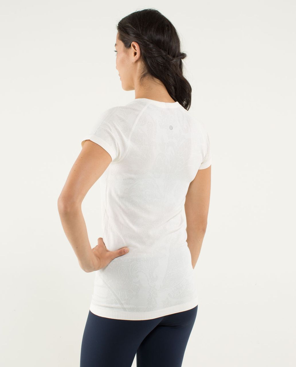 Lululemon Run:  Swiftly Tech Short Sleeve *Paisley - Heathered Angel Wing