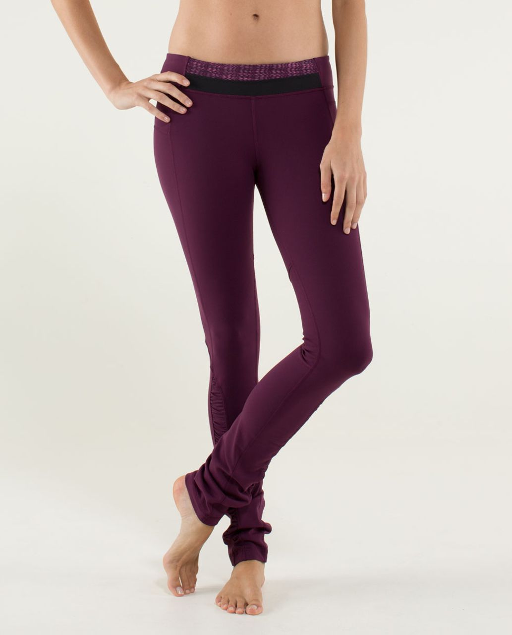 Lululemon City Pulse Pant - Plum / Black / Ziggy Wee August Glo - lulu  fanatics