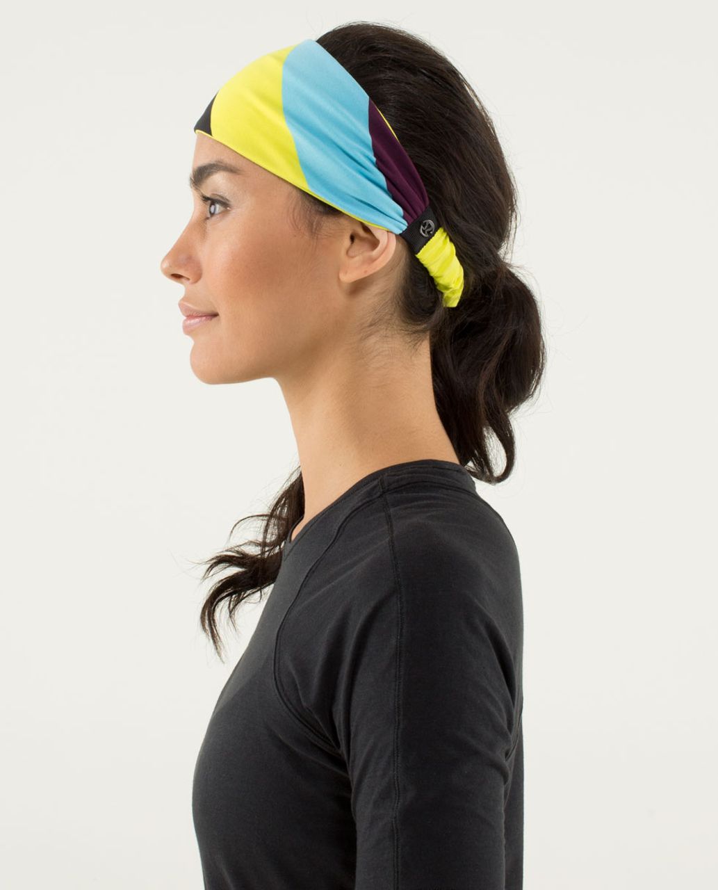 Lululemon Bang Buster Headband *Reversible - Pow Stripe Split Pea / Split Pea