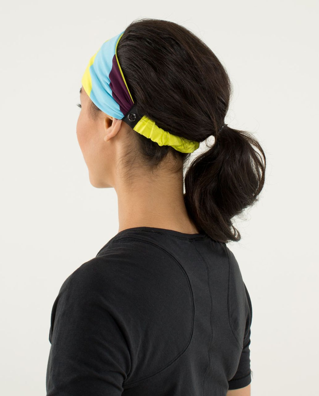 Lululemon Bang Buster Headband *Reversible - Pow Stripe Split Pea / Split Pea