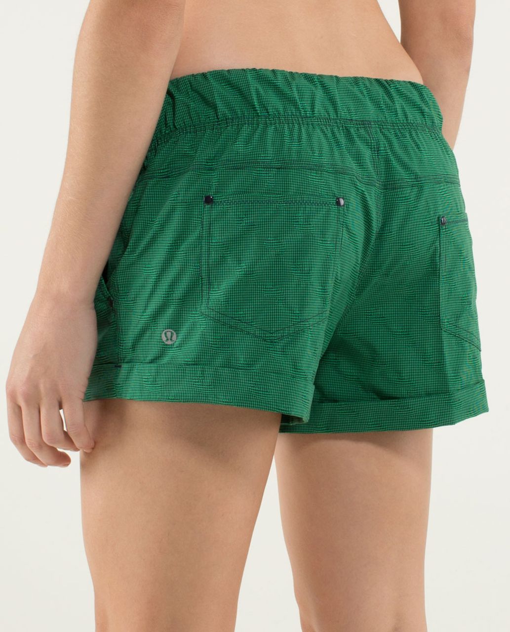 Lululemon Play All Day Short - Inkwell / Green Bean / Inkwell