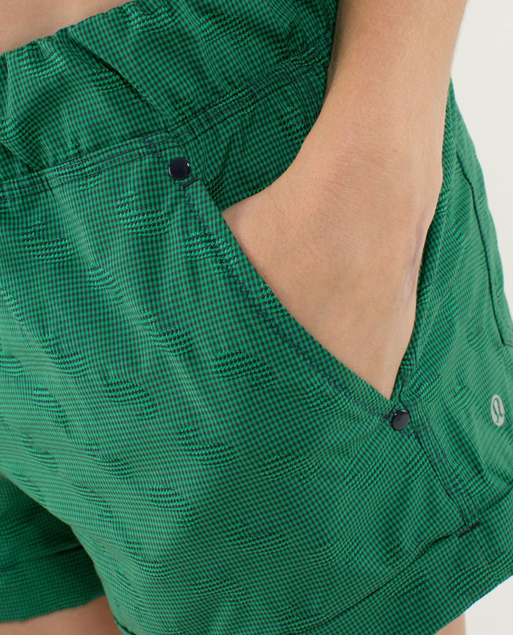 Lululemon Play All Day Short - Inkwell / Green Bean / Inkwell