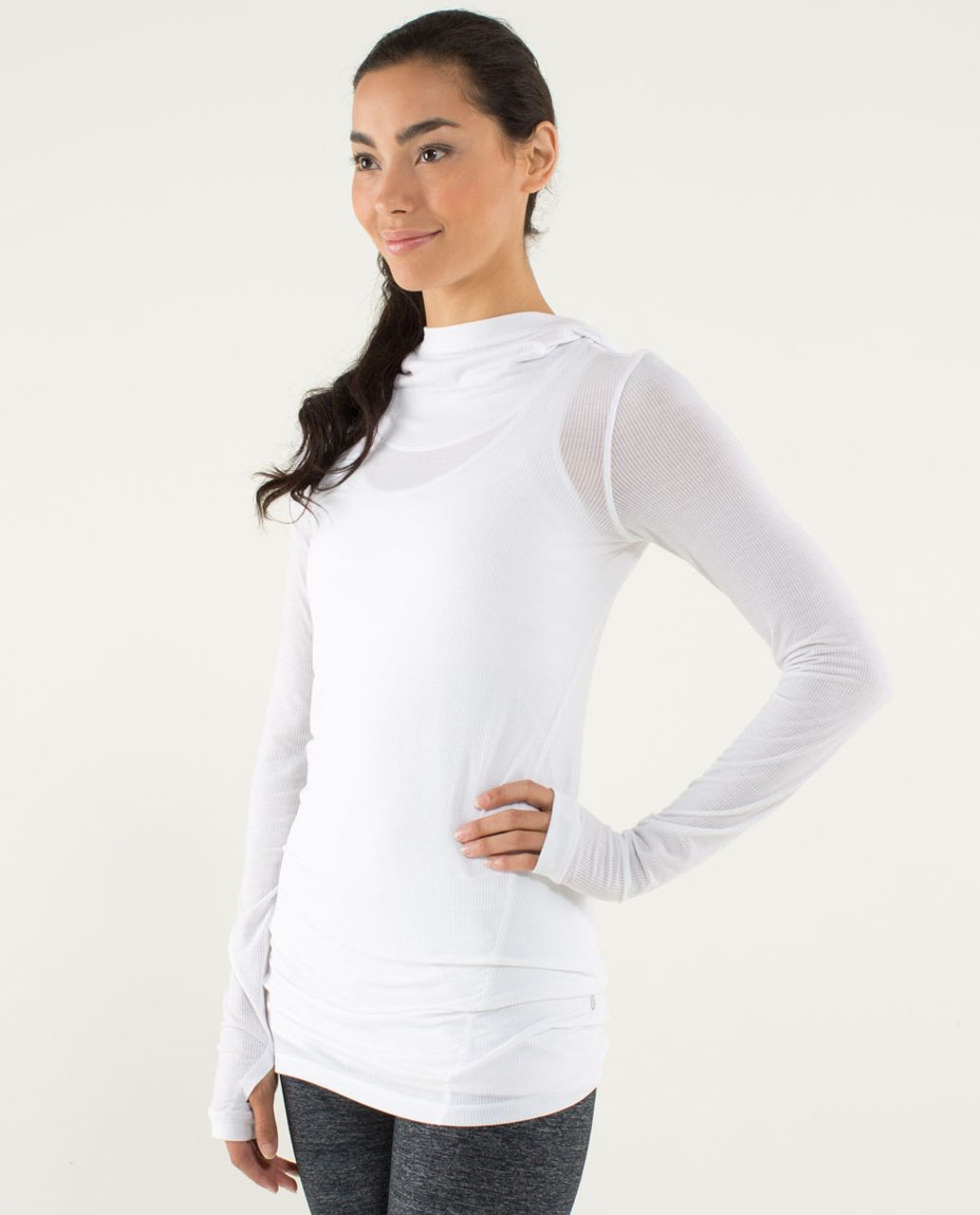 Lululemon Karmady Long Sleeve - Tonka Stripe Burnout White