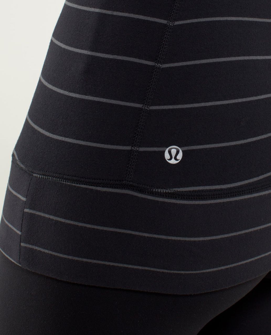 Lululemon Full Tilt Long Sleeve - Slalom Stripe Black / Hyper Stripe Black / Black