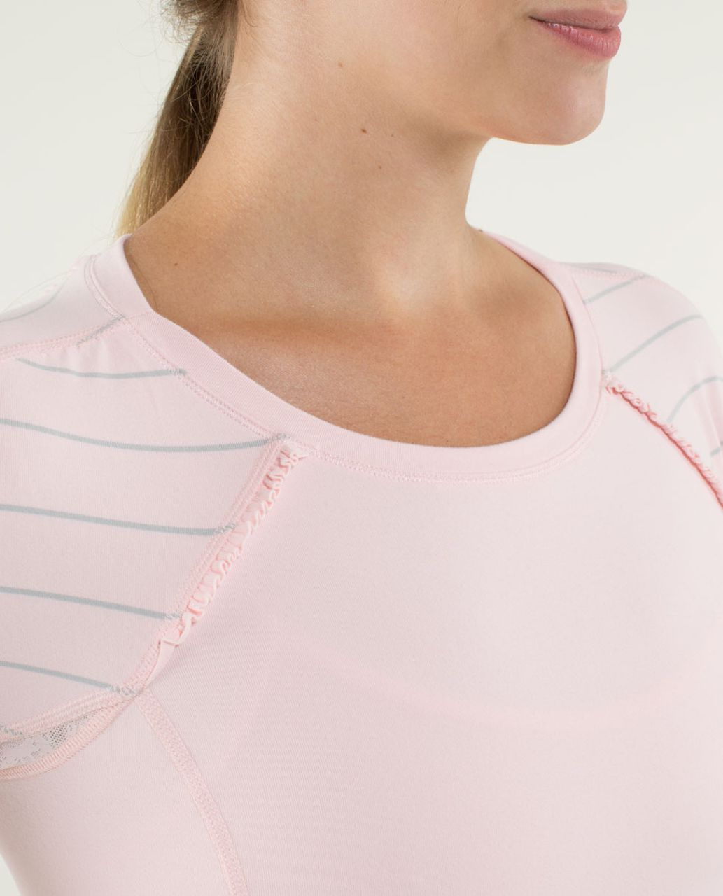 Lululemon Full Tilt Long Sleeve - Pretty Pink / Slalom Stripe Pretty Pink