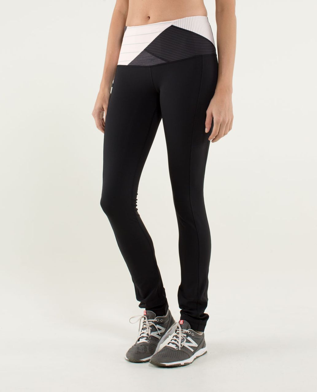 Lululemon Speed Tight *Cozy - Black / Hyper Stripe Black - lulu fanatics