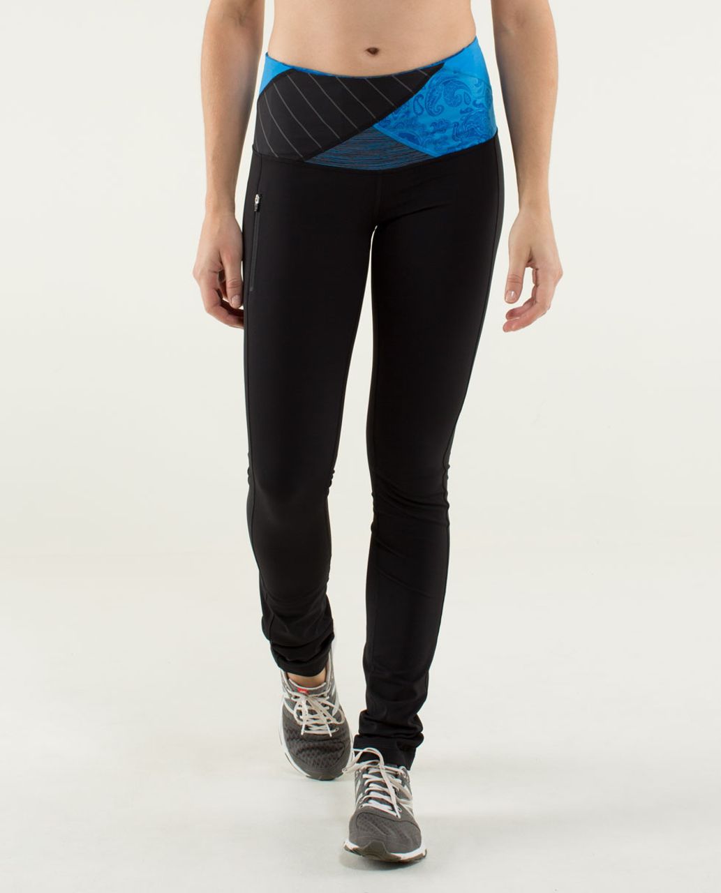 Lululemon Can't Stop Pant - Black / Slalom Stripe Black / Paisley  Cornflower - lulu fanatics