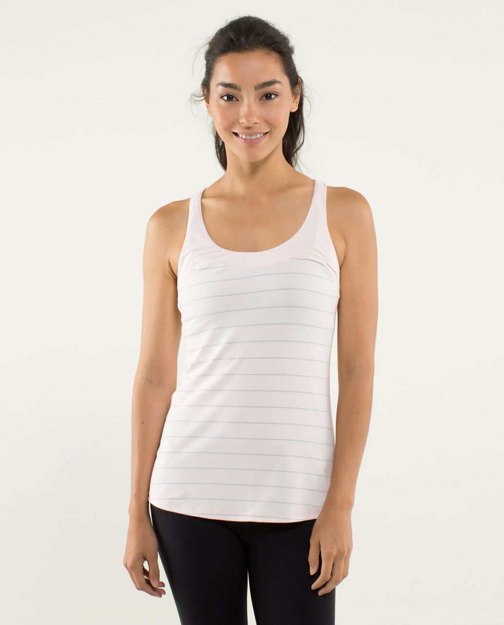 Lululemon Run:  First Base Tank - Slalom Stripe Pretty Pink / Pretty Pink