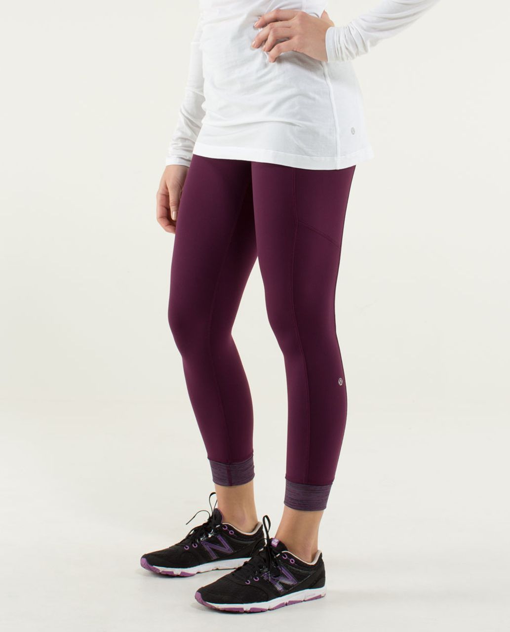 Lululemon En Route Crop - Plum / Wee Are From Space September Plum