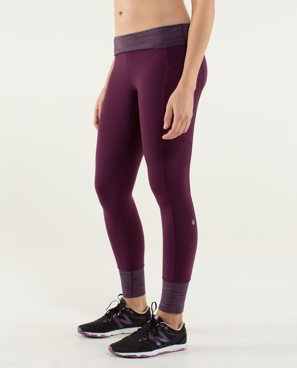 Lululemon En Route Crop - Plum / Wee Are From Space September Plum